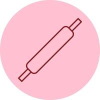 Rolling Pins Line Circle Multicolor Icon vector