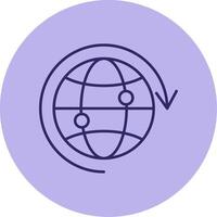 Internet Line Circle Multicolor Icon vector