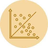 Scatter Graph Line Circle Multicolor Icon vector