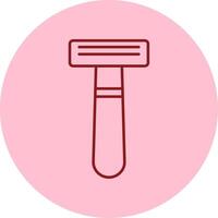Shaving Razor Line Circle Multicolor Icon vector