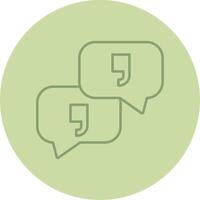 Quotation Line Circle Multicolor Icon vector