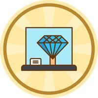 Diamond Comic circle Icon vector