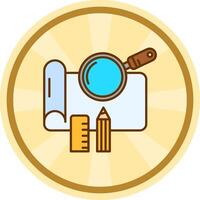 Research Comic circle Icon vector