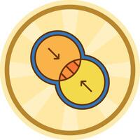 Combine Comic circle Icon vector