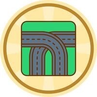 Crossing Comic circle Icon vector