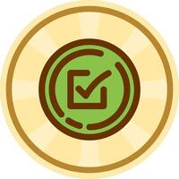 Check box Comic circle Icon vector