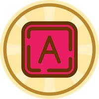 Letter a Comic circle Icon vector