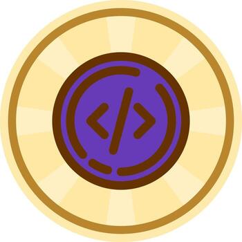 Code Comic circle Icon vector