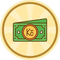 Koruna Comic circle Icon vector