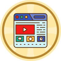 Website Comic circle Icon vector