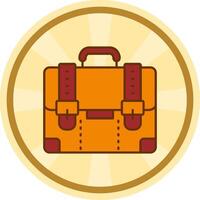 Suitcase Comic circle Icon vector