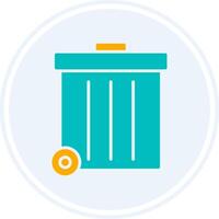 Refuse Glyph Two Colour Circle Icon vector