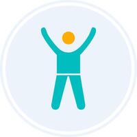Cheer Up Glyph Two Colour Circle Icon vector