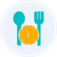 Fasting Glyph Two Colour Circle Icon vector