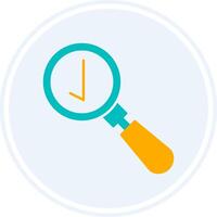 Magnifying Glass Glyph Two Colour Circle Icon vector