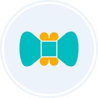 Bowtie Glyph Two Colour Circle Icon vector