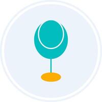 Egg Chair Glyph Two Colour Circle Icon vector