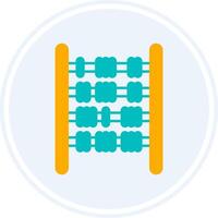 Abacus Glyph Two Colour Circle Icon vector