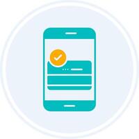 Payment Gateway Glyph Two Colour Circle Icon vector