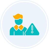 Risk Glyph Two Colour Circle Icon vector