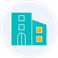 Urbanism Glyph Two Colour Circle Icon vector