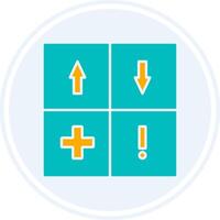 Swot Analysis Glyph Two Colour Circle Icon vector