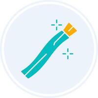 Miswak Glyph Two Colour Circle Icon vector