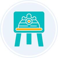 Movement Glyph Two Colour Circle Icon vector
