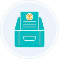 Archive Glyph Two Colour Circle Icon vector