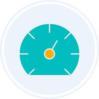 Speedometer Glyph Two Colour Circle Icon vector