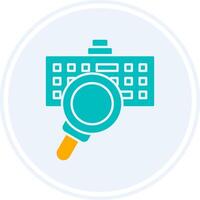 Keylogger Glyph Two Colour Circle Icon vector