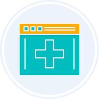 Medical App Glyph Two Colour Circle Icon vector