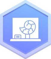 Fossil Polygon Icon vector