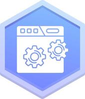 Web setting Polygon Icon vector