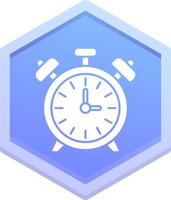 alarma reloj polígono icono vector