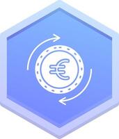 Euro Polygon Icon vector