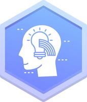 Positive thinking Polygon Icon vector