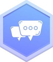 Chat bubbles Polygon Icon vector
