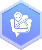 Map location Polygon Icon vector