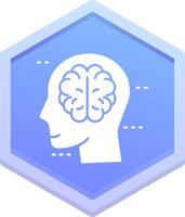 Brain Polygon Icon vector