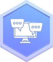Desktop computer Polygon Icon vector