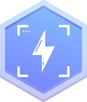 Flash Polygon Icon vector