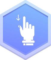 Swipe Down Polygon Icon vector