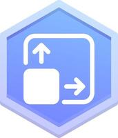 Expand Polygon Icon vector