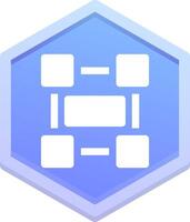 Rectangle frame Polygon Icon vector