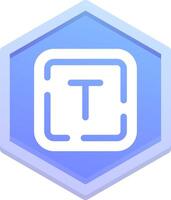 Letter t Polygon Icon vector