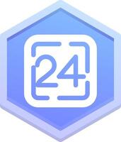 Twenty Four Polygon Icon vector