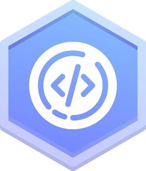 código polígono icono vector