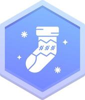 Sock Polygon Icon vector