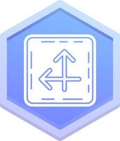 Intersect Polygon Icon vector